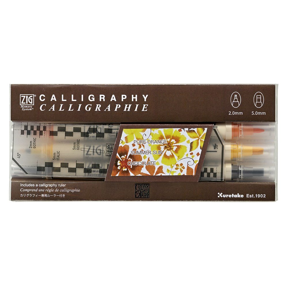 ZIG Calligraphy - Memory system MS-3400 3-pack - Earth - 1 - ZIG Kuretake - Tidformera